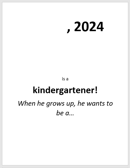 Boy's First Day of School Sign Understated Printable