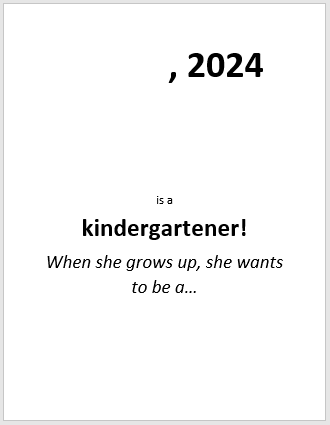 Girl's Understated First Day of School Sign Printable