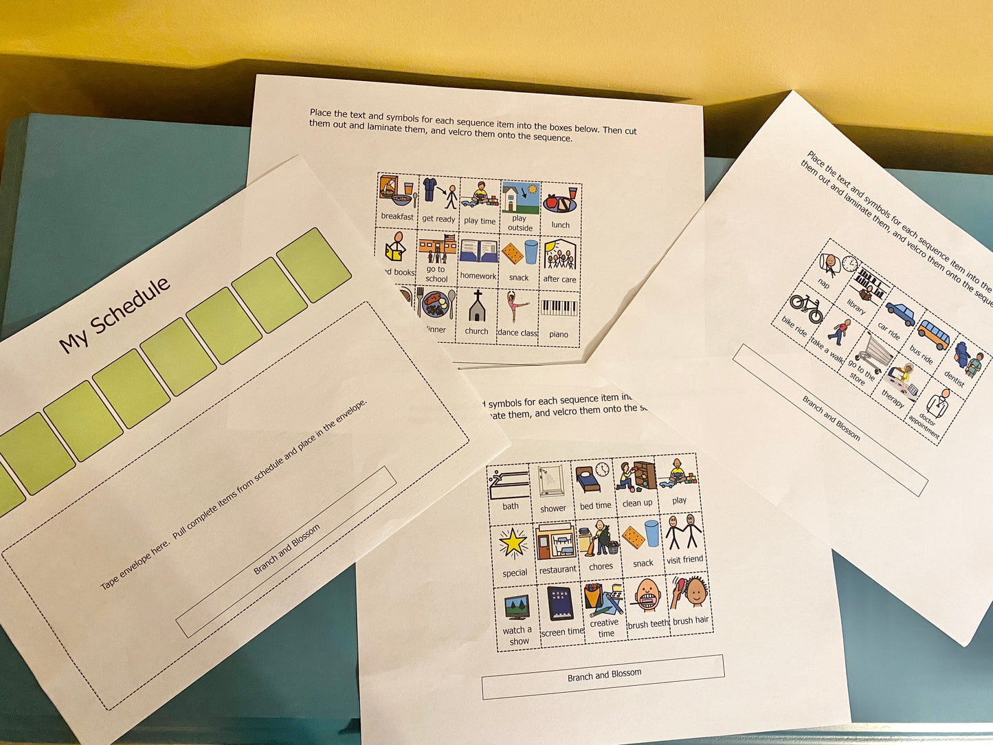 Home Visual Schedule Chart DIGITAL DOWNLOAD