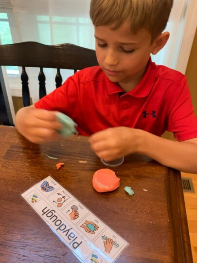 Play Dough Communication Board Visual Schedule