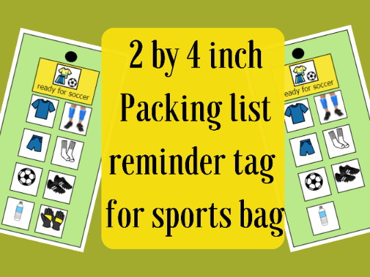 Printable Soccer Packing List Bag Tag