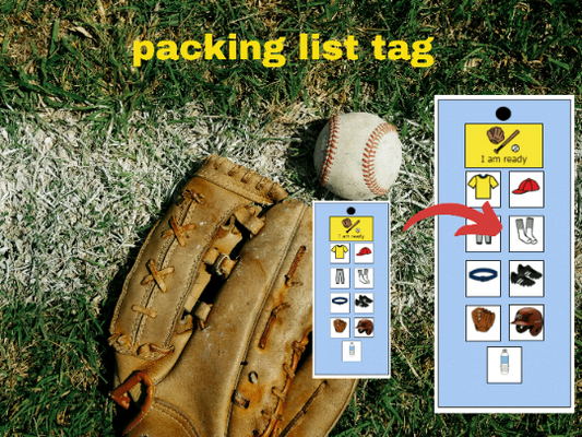 Printable Baseball Softball Tball Packing List Tag