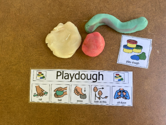 Play Dough Communication Board Visual Schedule